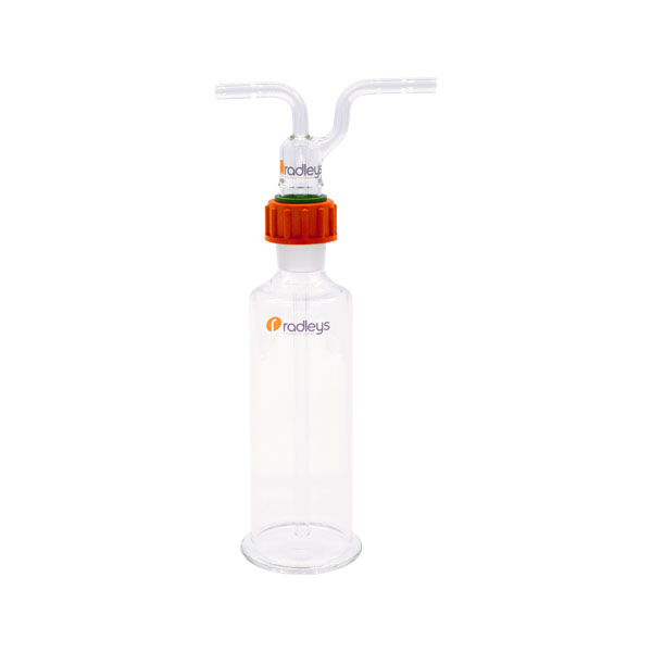 Gas Washing Bottle 250ml Drechsel Bottle + Head Plain Stem