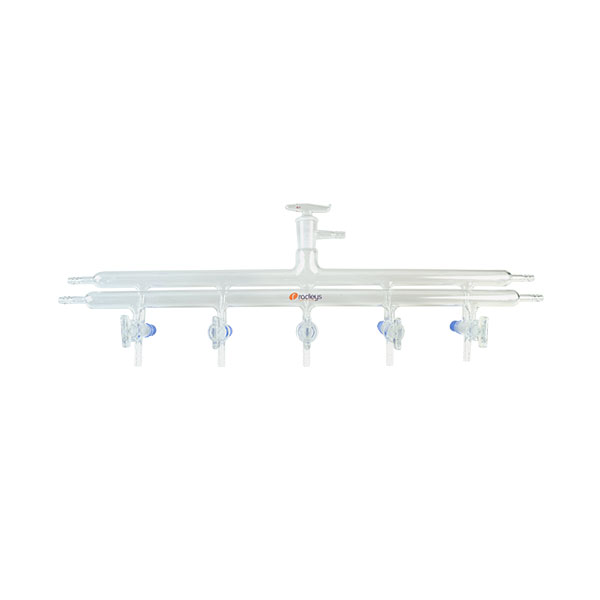 5 Position Dual Bank Vacuum Manifold w Stopcock