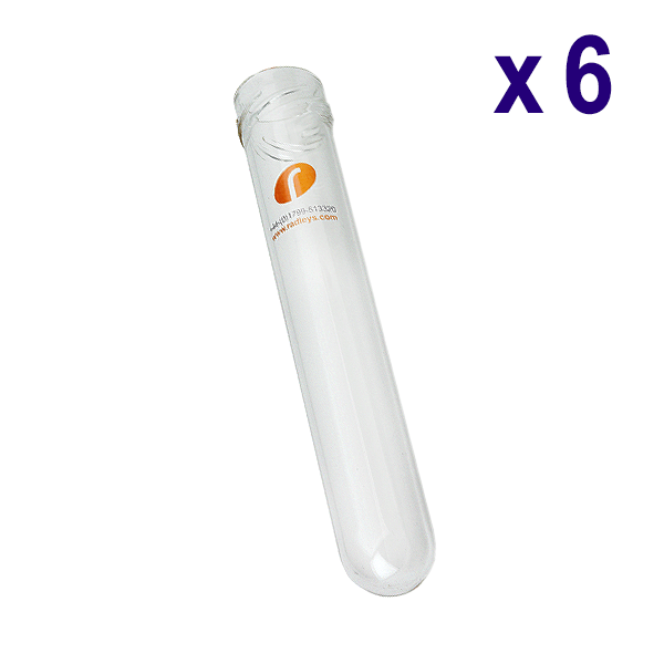 RR91080 Quick-Thread Glass Reaction Tube (6 Pack) - Narrow