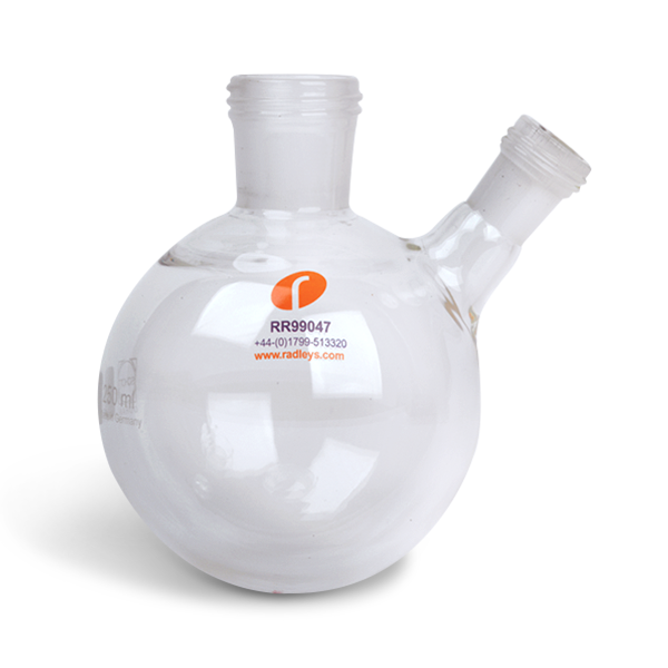 RR99047 250ml Reaction Flask with B14:23 Sidearm + Septa Port