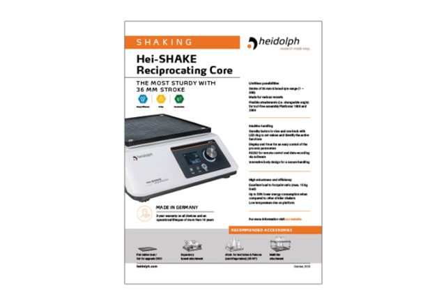 At a Glance - Hei-SHAKE Reciprocating Core