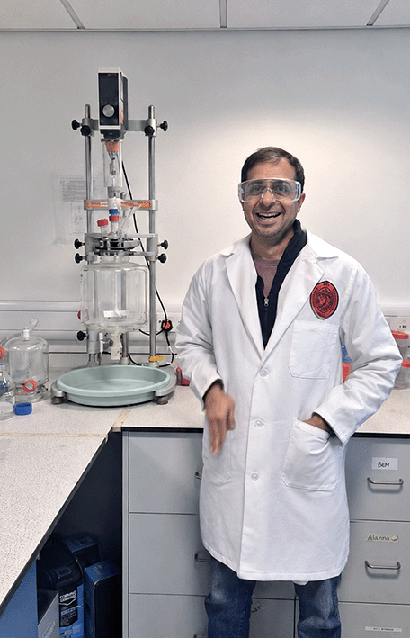 Siddharth Pathwardhan from University of Sheffield stood next to Reactor-Ready Flex